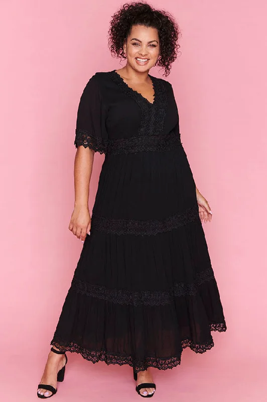 Adele Black Maxi Dress