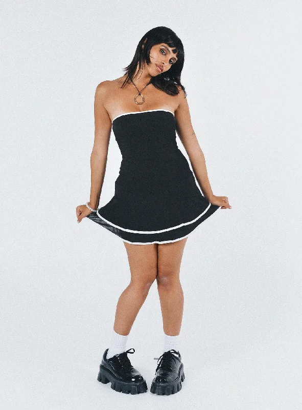 Samira Strapless Mini Dress Black