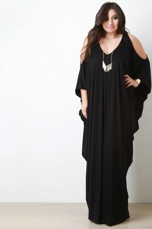 Crisscross Back Cocoon Maxi Dress